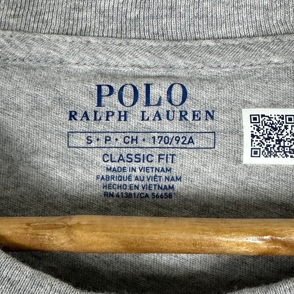 Polo Ralph Lauren T-Shirt Mens S Gray 100% Cotton Classic Fit Casual Minimalist - Picture 4 of 5